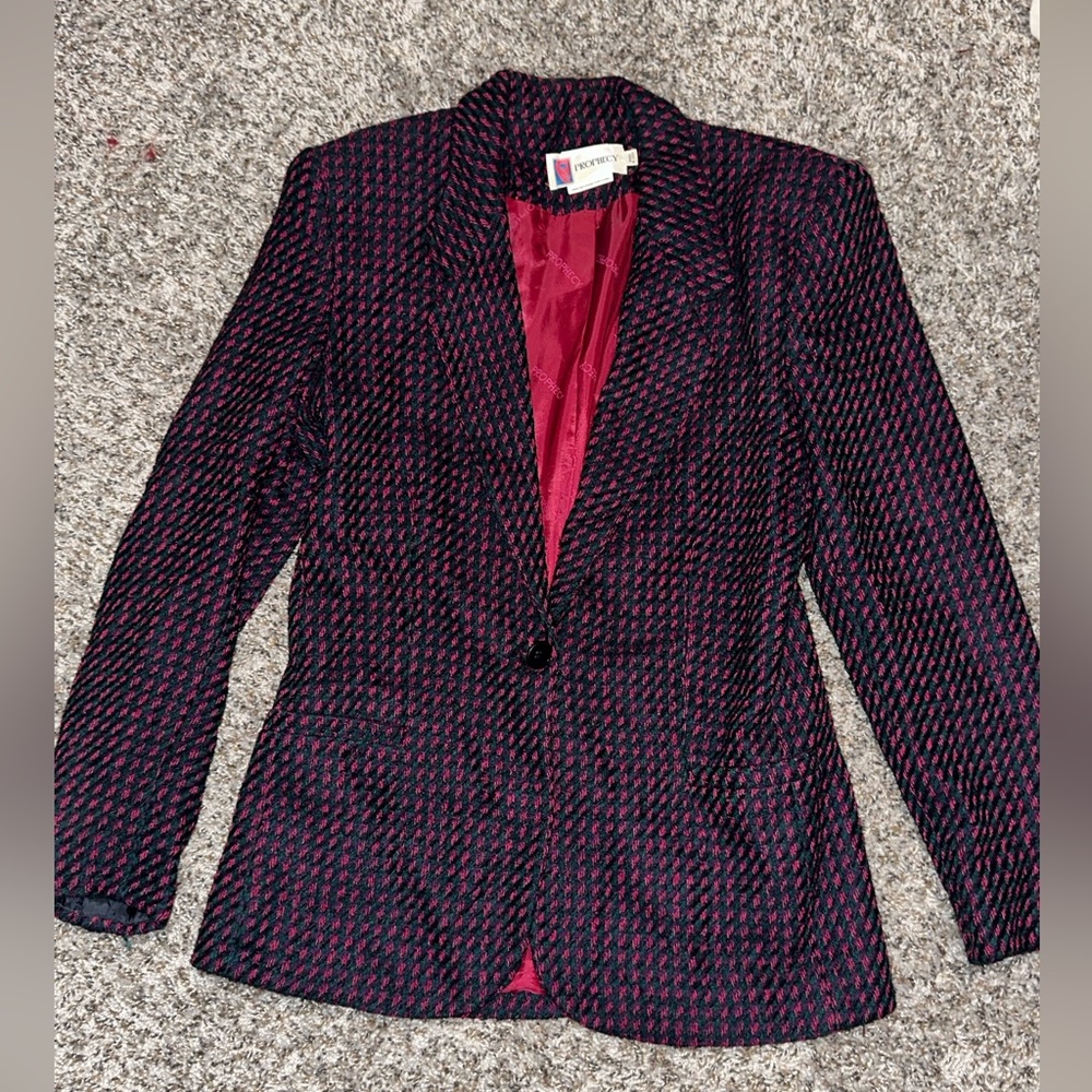 Vintage Womens Prophecy Abstract Design Blazer